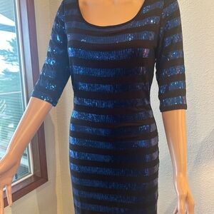 Forever 21 Black and Blue Sequin Dress